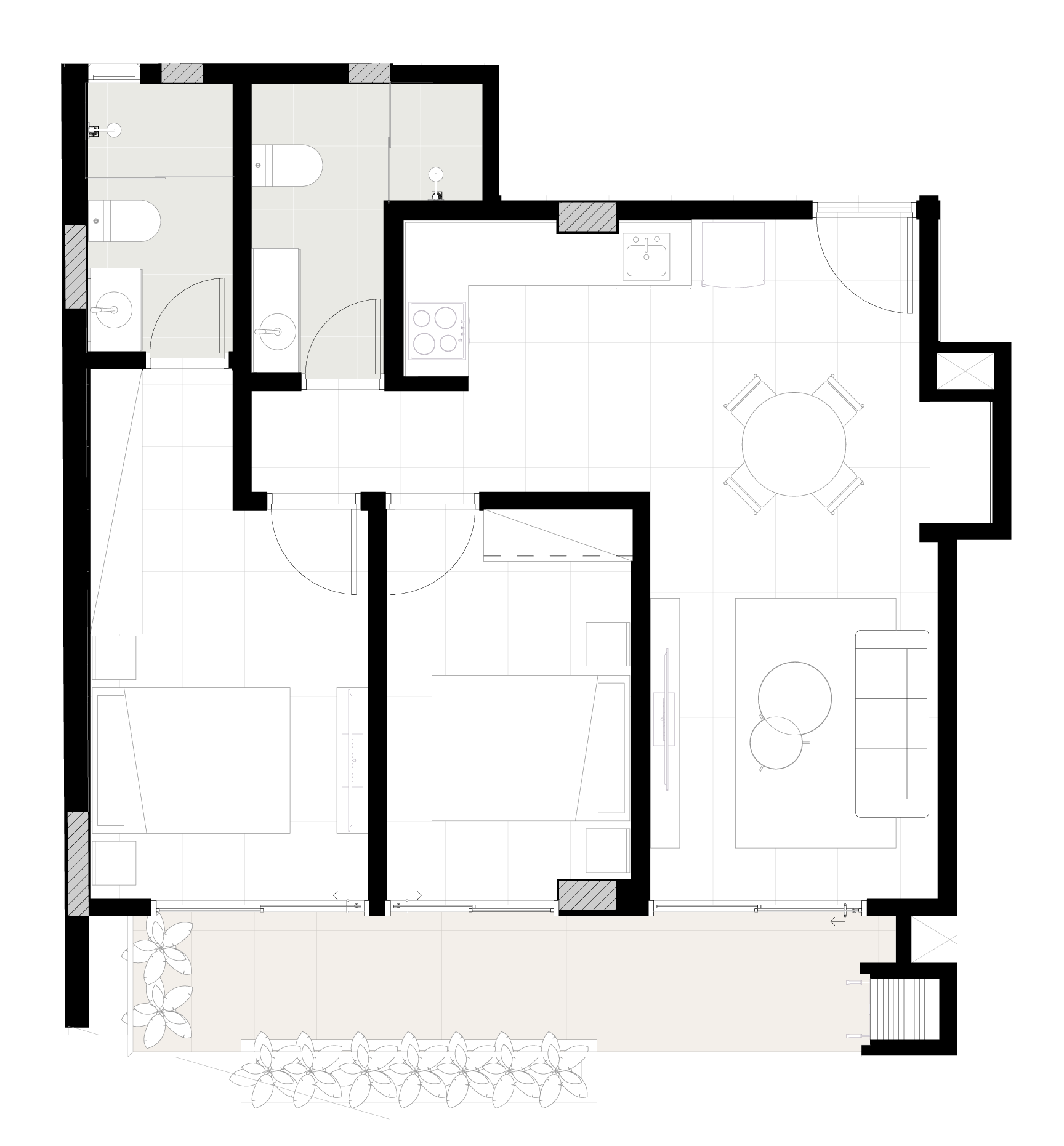 2-bedroom floor plan